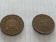 2 Pièces De One Penny U.K. 1988 - 1998 - 1 Penny & 1 New Penny