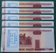 Weißrussland - Belarus 5 Stück BUNDLE á 100 Stück á 50 Rubel 2000 UNC Pick 25a - Sonstige – Europa
