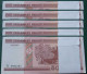 Weißrussland - Belarus 5 Stück BUNDLE á 100 Stück á 50 Rubel 2000 UNC Pick 25a - Sonstige – Europa