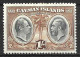 CAYMAN Is.....KING GEORGE V...(1910-36..).....1/-.......SG92.......(CAT.VAL.£17..)..........MH... - Kaaiman Eilanden