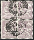 YT 128 Bloc De Quatre Carcassonne (Aude) Type Mouchon Retouché 30 C Violet (côte > 150 €) France – Kr0lot - 1900-02 Mouchon