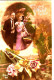 CW59. Vintage Greetings Postcard. April Fool. Romantic Couple And Fish. - 1er Avril - Poisson D'avril