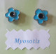 Boucles Myosotis Pour Oreilles Percées - Frais Du Site Déduits - Oorringen