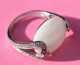 Bague Contemporaine "Morgan" Avec Agate Et Brillants - Argent 925 Poinçonné 9gr - Silver Ring - Bagues