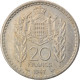 Monnaie, Monaco, Louis II, 20 Francs, Vingt, 1947, Poissy, TTB, Copper-nickel - 1922-1949 Louis II