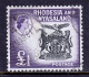 RHODESIA & NYASALAND — SCOTT 171 — 1959 £1 COAT OF ARMS — USED — SCV $67 - Rhodesia & Nyasaland (1954-1963)