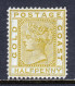 GOLD COAST — SCOTT 4 — 1879 ½d BISTRE QV ISSUE — MNG — SCV $100 - Costa D'Oro (...-1957)