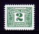 CANADA — VAN DAM FPS42 — 2¢ THIRD ISSUE POSTAL SCRIPT — MNH — CV $31 - Fiscale Zegels