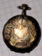Delcampe - Ancienne Montre Gousset Décorée Signée C.crettiez + Attache Montre - Relojes De Bolsillo
