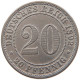 GERMANY EMPIRE 20 PFENNIG 1892 A #t032 0611 - 20 Pfennig