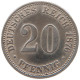 GERMANY EMPIRE 20 PFENNIG 1876 B #t031 0679 - 20 Pfennig