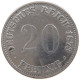 GERMANY EMPIRE 20 PFENNIG 1873 C #t031 0671 - 20 Pfennig