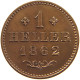 GERMAN STATES HELLER 1862 FRANKFURT #t033 0007 - Groschen & Andere Kleinmünzen