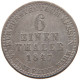 GERMAN STATES 1/6 TALER 1847 HESSEN KASSEL Wilhelm II. 1821-1847 #t032 0843 - Monedas Pequeñas & Otras Subdivisiones