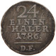 GERMAN STATES 1/24 TALER 1786 HESSEN KASSEL Wilhelm IX. 1785-1803 #t032 0897 - Groschen & Andere Kleinmünzen