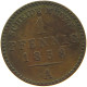 GERMAN STATES 1 PFENNIG 1858 REUSS JÜNGERE LINIE Heinrich LXVII. 1854-1867 #t032 1031 - Monedas Pequeñas & Otras Subdivisiones