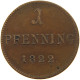 GERMAN STATES 1 PFENNIG 1822 FRANKFURT JUDENPFENNIG #t032 0731 - Groschen & Andere Kleinmünzen