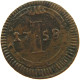 GERMAN STATES 1 PFENNIG 1758 MÜNSTER STADT #t033 0005 - Groschen & Andere Kleinmünzen