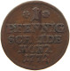 GERMAN STATES 1 PFENNIG 1772 SACHSEN COBURG SAALFELD Ernst Friedrich, 1764 - 1800 #t032 0717 - Groschen & Andere Kleinmünzen