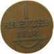 GERMAN STATES 1 KREUZER 1818 SACHSEN MEININGEN Bernhard Erich Freund 1803-1866 #t032 0961 - Monedas Pequeñas & Otras Subdivisiones