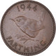 Monnaie, Grande-Bretagne, George VI, Farthing, 1944, TTB+, Bronze, KM:843 - B. 1 Farthing