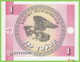 Voyo KYRGYZSTAN 1 Tyiyn ND(1993) P1a B101a 1/NR UNC Eagle - Kirghizistan