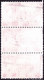 GREAT BRITAIN 1959 QEII 5sh X 3 Vertical Strip Rose-Carmine, Caernarvon Castle SG596 Used - Used Stamps