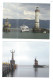2 POSTCARDS PUBLISHED IN  AUSTRALA   GERMAN LIGHT HOUSES KONSTANZ OSTMOLE, LINDAU - Lighthouses