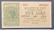 BANKNOTE ITALY KINGDOM VITTORIO EMANUELE 2 LIRE 1944 VENTURA GIOVINCO NOT CIRCULATED - Italia – 2 Lire