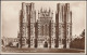 West Front, Wells Cathedral, Somerset, C.1930s - Dawkes & Partridge RP Postcard - Wells