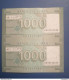 Liban Lebanon 2 Billets 1000 Livres UNCUT RARE 2016 SPECIAL ISSUE AND NUMBER - Yemen