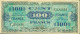 Billet 100 F émission D'impression Américaine N°T14d Type 1944 N° Série  4 Billet D'occupation Américaine De La France - Andere & Zonder Classificatie