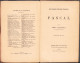 Pascal Par Emile Boutroux, 1924 C1705 - Alte Bücher