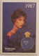 PARFUM BERDOUES / FOLIE BLEUE - Visage Femme - Calendrier Poche 1987 - Petit Format : 1981-90