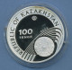 Kasachstan 100 Tenge 2004, Fußball-WM BRD, Silber, KM 119 PP In Kapsel (m4298) - Kasachstan