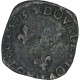 France, Henri IV, Double Tournois, 1593, La Rochelle, Cuivre, TB, Gadoury:539 - 1589-1610 Heinrich IV.