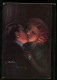 Künstler-AK Luis Usabal: Verliebtes Paar Küsst Sich Im Kerzenschein  - Usabal