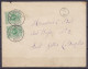 L. Affr. Paire N°45 Càd BEAUMONT /5 MAI 1891 Pour SAINT-GILLES (Bruxelles) (au Dos: Càd Arrivée BRUXELLES 1) - 1869-1888 Lion Couché