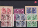 SBZ: Handstempelaufdruckmarken Ex 166I/181I, Viererblöcke, Geprüft - Afgestempeld
