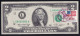 USA: 2 Dollars 1976 Mit 13-Cents-Marke Und Ersttagsstempel 13.4.1976 - Billets De La Federal Reserve (1928-...)