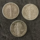 LOT 3 * 1 MERCURY DIME ARGENT 1940 1941 1942 USA / SILVER (Référence Lot N° 22 ) - 1916-1945: Mercury (Mercurio)