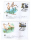 2006 Romania, 4 WWF FDC With Autograf By Painters Mr.Knotek And Ms. Knotkova - FDC