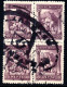 2839. GREECE,1906 30L. WRESTLERS BLOCK OF 4 S/S KATERINA BEYROUT MARITIME CANCEL,LARGE PERF. SPLIT. - Used Stamps