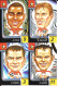 AH18 - RUGLYS CARDS  - MANCHESTER UNITED - COLE GIGGS NEVILLE IRWIN BARTHEZ BOSNICH VAN DER GOUW ALEX FERGUSON - Trading Cards