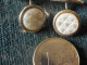 Vintage Boutons De Manchette Plaque Or/ Nacre - Bottoni Di Colletto E Gemelli