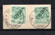 Kiautschou 1900 Freimarke V 2 II (2x) Vorlaufer Gebraucht Tsingtau Auf Briefstuck - Kiauchau