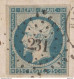 LETTRE HORS COTE LUXE RRR N°10 BLEU VERDATRE + RRRR PD Manuscrit - 1852 Louis-Napoléon