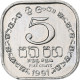 Sri Lanka, 5 Cents, 1991, Aluminium, SPL, KM:139a - Sri Lanka (Ceylon)