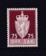 NORVEGE 1955 SERVICE N°84A NEUF AVEC CHARNIERE - Officials