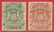 Afrique Du Sud (compagnie Britannique De L') (Rhodésie) N°10 5£ Olive & N°11 10£ Brun-rouge (oblitération Fiscale) 1890 - Other & Unclassified